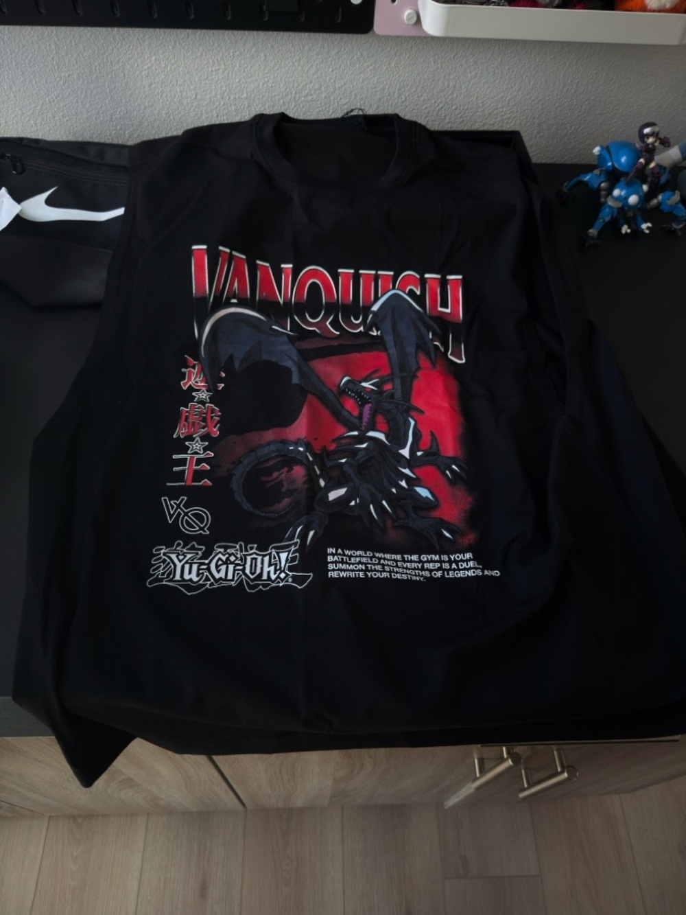Yu-Gi-Oh! Vanquish Graphic Long Sleeve Shirt - Black & Red